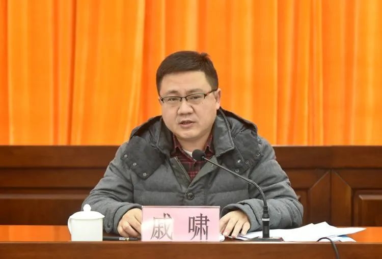 (蓝勇 摄)会上,戚啸传达学习了自治区田长制工作